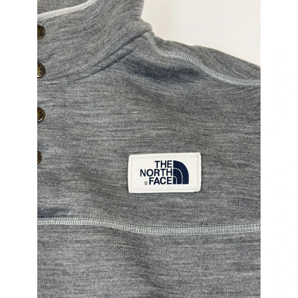 The North Face Men's Sherpa Patrol‎ 1/4 Snap Heavy Fleece Pullover Gray Size L